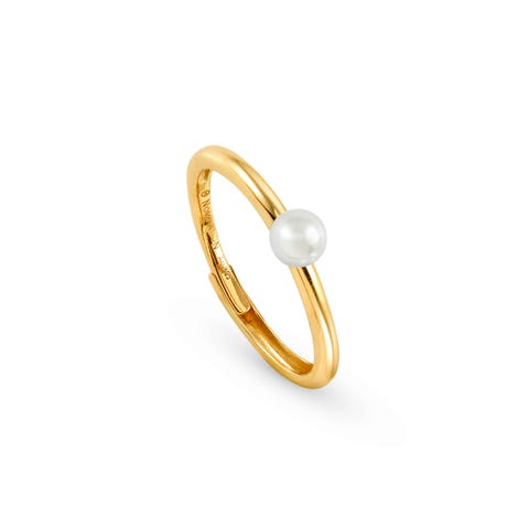 Soul ring with pearl Ring in sterling silver with White pearl