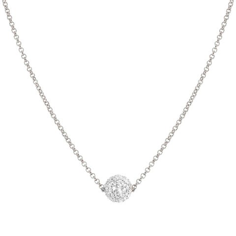 Collana Soul in argento Collana con pendente centrale e pietre bianche