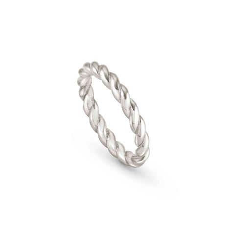 Endless Twist ring Sterling silver ring