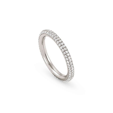 Endless ring with stones Ring in sterling silver with Cubic Zirconia