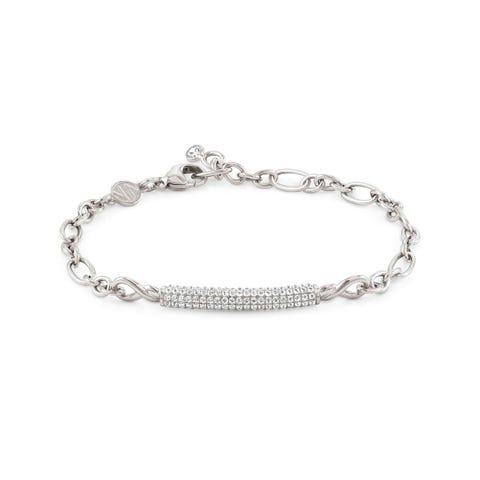 Endless bracelet with Bar Bracelet in sterling silver with stones