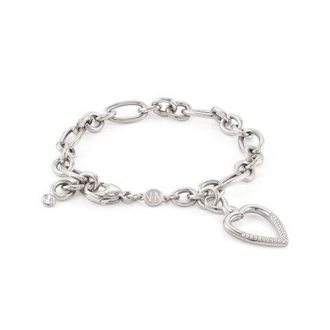 Endless bracelet with Heart Sterling silver bracelet