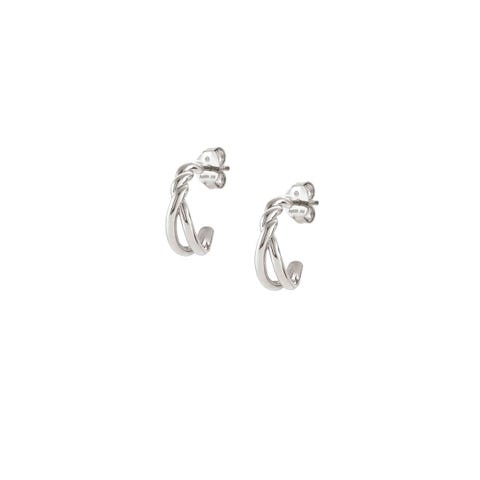 Endless earrings with Twist Sterling silver earrings