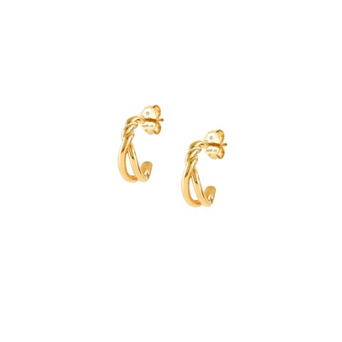 Boucles d’oreille Endless avec tressage Boucles d’oreille en argent