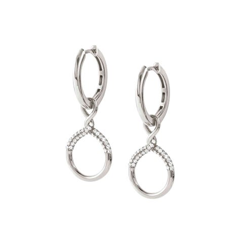 Orecchini Endless con cerchio Orecchini in argento con pietre