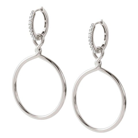 Endless earrings, big Circle Big earrings in sterling silver