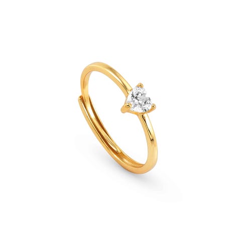 Sentimental ring, Heart Ring in sterling silver with stones