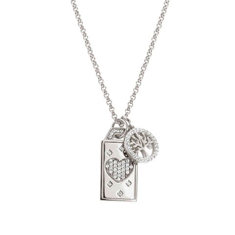 Collana Talismani AMORE con Simbolo Cuore Collana in argento con albero della vita