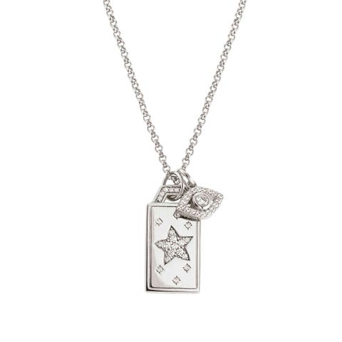 Collana Talismani SUCCESSO con simbolo Occhio greco Collana in argento con occhio