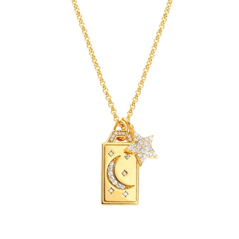 Collana Talismani SOGNI con simbolo Stella Collana in argento con stella e luna