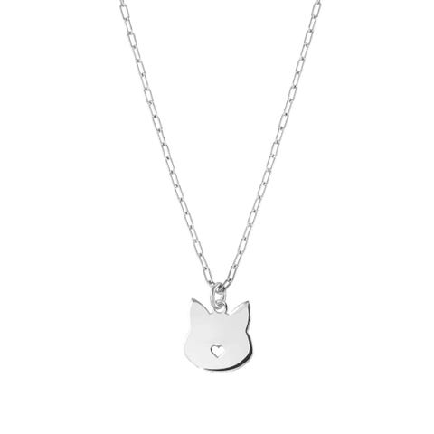 Collar Made For You con colgante Gato Collar en plata de ley con colgante grabable