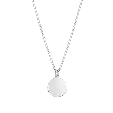 Made For You Necklace with Circle Pendant Necklace in sterling silver, can be personalised