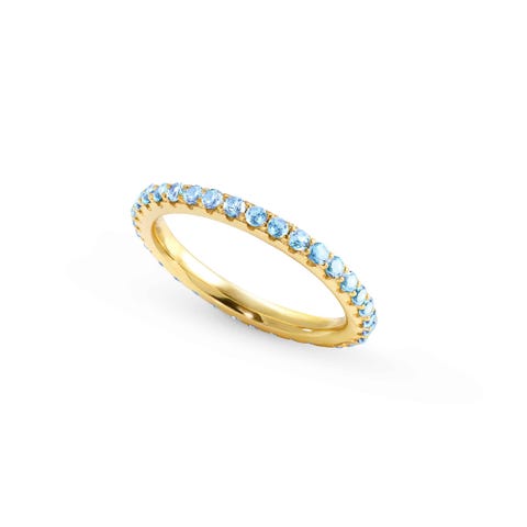 Bague Lovelight pierres azures Alliance en argent avec zircones cubiques