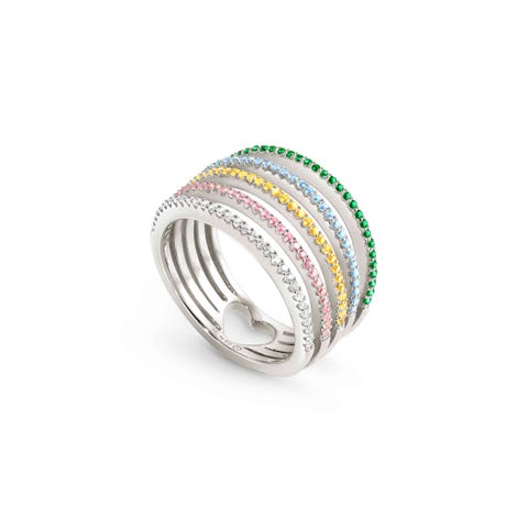 Lovelight band ring Sterling silver ring with stones