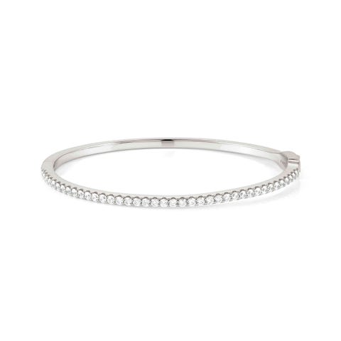 Lovelight bangle bracelet Sterling silver bracelet with White stones