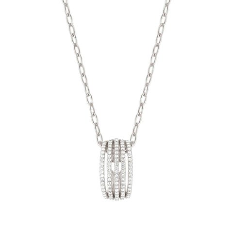 Lovelight necklace with gemstones Sterling silver necklace with pendant