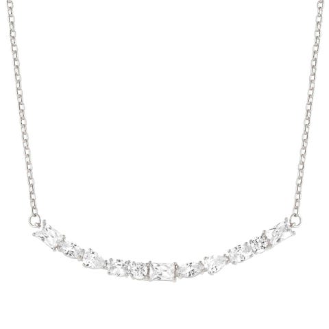 Colour Wave necklace in sterling silver Necklace in sterling silver with Cubic Zirconia