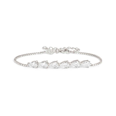 Armband Colour Wave mit dekorativem Mittelteil Armband mit dekorativem Mittelteil Colour Wave in 925er Silber mit Cubic Zirkonia