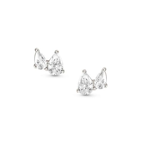 Ohrringe Colour Wave mit weißen Zirkonia Ohrringe Colour Wave in 925er Silber mit Cubic Zirkonia
