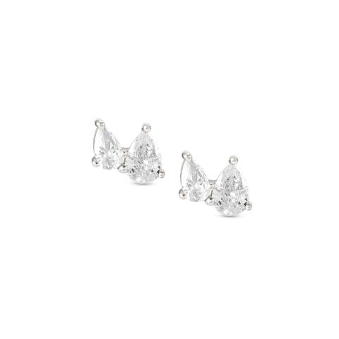 Boucles d’oreilles Colour Wave avec oxydes blancs Boucles d’oreilles Colour Wave en argent 925 avec oxydes