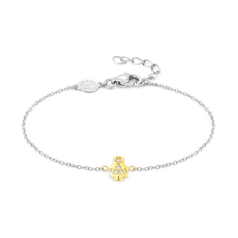 Pulsera MyTreasure Niña en Oro y Diamantes Pulsera en Acero y Oro 750 con Diamantes Lab Grown