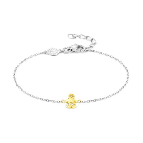 Pulsera MyTreasure Niño en Oro y Diamantes Pulsera en Acero y Oro 750 con Diamantes Lab Grown