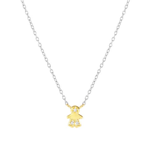 Collar MyTreasure Niño en Oro y Diamantes Collar en Acero y Oro 750 con Diamantes Lab Grown