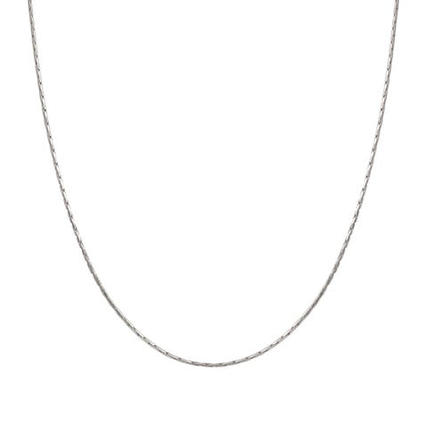 Stainless steel SeiMia necklace, to personalise Stainless steel necklace with sterling silver stoppers with white rhodium treated finish