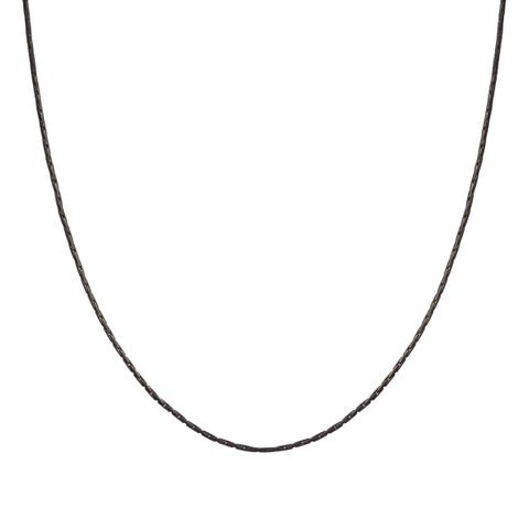 SeiMia stainless steel necklace, Black PVD, to personalise  Stainless steel necklace, Black PVD finish, sterling silver stoppers with white rhodium treated finish
