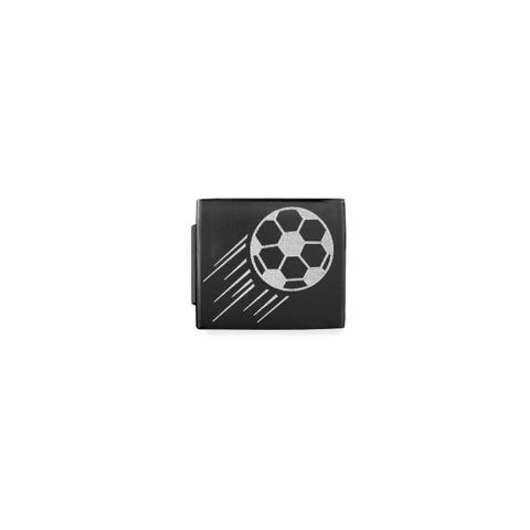 Link Composable GLAM Ballon de Football Pvd Noir Link en Acier avec Symbole Sportif