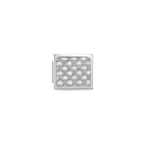 Composable GLAM Link with Grey Carbon Stainless steel Link with geometric symbol