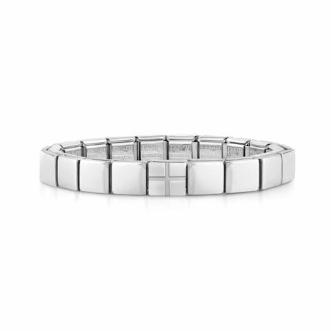 Bracciale Composable GLAM Simboli in Acciaio-Griglia grande Bracciale per Uomo con Motivi diversi disponibili