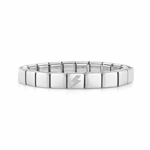 Composable GLAM bracelet, Thunderbolt Glitter Stainless steel bracelet, Glitter symbol