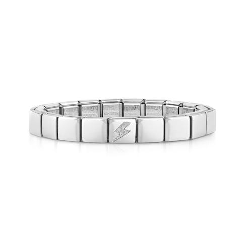 Bracelet Composable GLAM Eclair Glitter Bracelet composable en Acier, Email et symbole glitter
