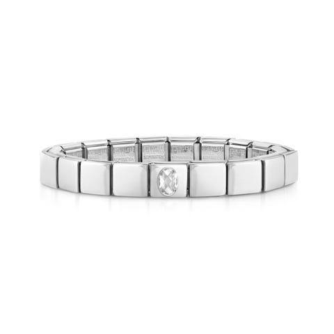 Bracelet Composable GLAM avec Zircon Bracelet composable en Acier avec Cubic Zirconia Blanc