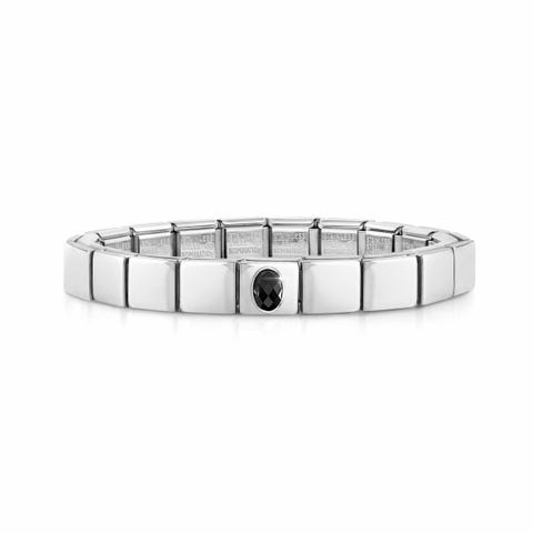Bracelet Composable GLAM avec Zircon Bracelet composable en Acier avec Cubic Zirconia Blanc