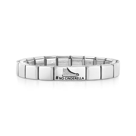 Bracelet Composable GLAM No Cinderella Bracelet composable en Acier et Email noir