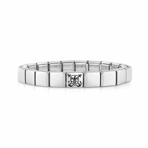 Bracelet Composable GLAM Bouclier avec Phare Bracelet pour Lui en Acier