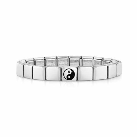 Composable GLAM bracelet, Yin Yang Mens bracelet in stainless steel