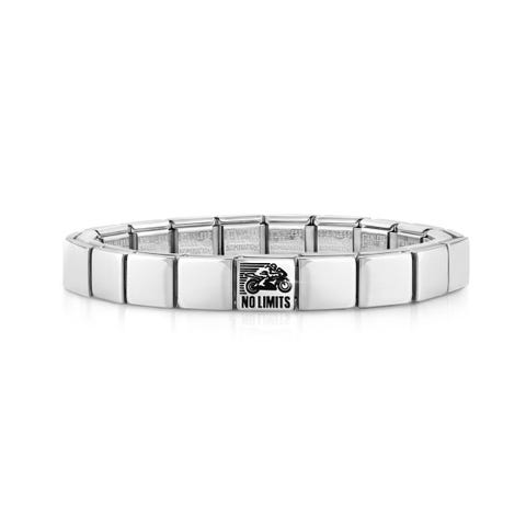 Bracciale Composable GLAM Moto no Limits Gioiello Uomo in Acciaio