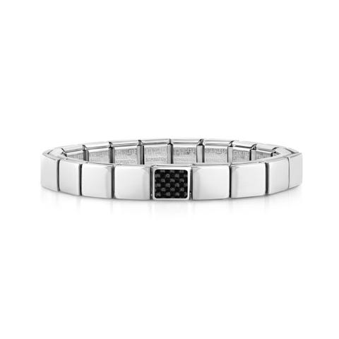 Bracelet Composable GLAM Carbone Bracelet pour Lui en Acier