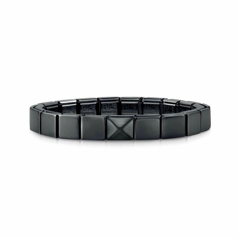 Bracelet Composable GLAM Pyramide avec pvd noir Bracelet pour Lui avec finition pvd noir