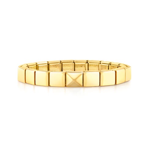 Bracelet Composable GLAM Pyramide Or Jaune Bracelet avec symbole en relief