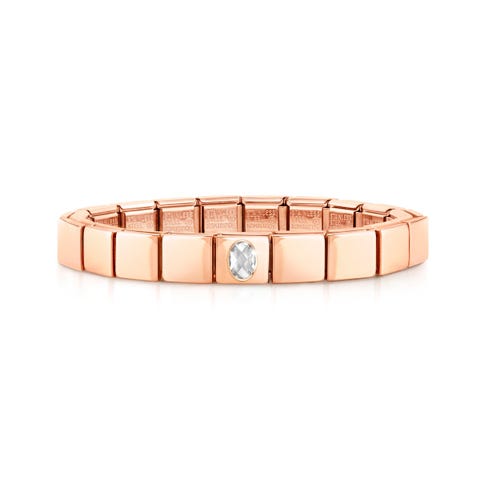 Bracelet Composable GLAM Or Rose et Zircon 