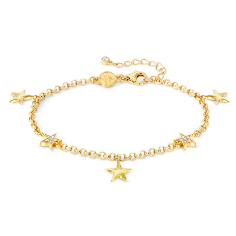 Armband TrueJoy mit Stern Anhängern Armband mit verzierten Anhängern in Silber und mit Zirkonia