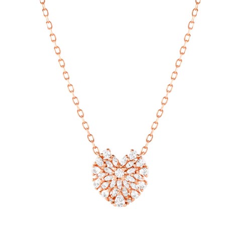 Collier Rayoflight avec petit coeur Collier avec pendentif en argent 925