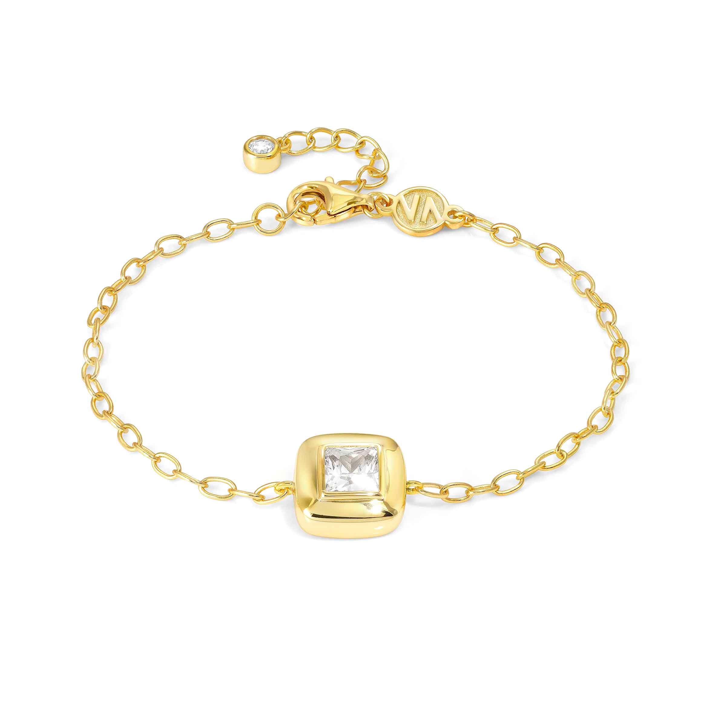 Nomination Bracciale Domina oro con simbolo quadrato