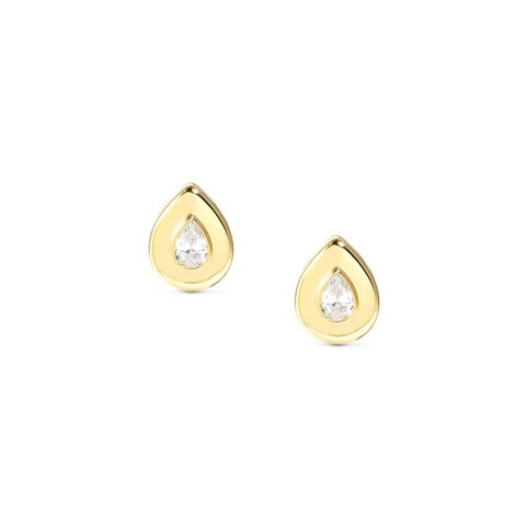 Gold Domina Drop earrings Domina Cubic Zirconia earrings