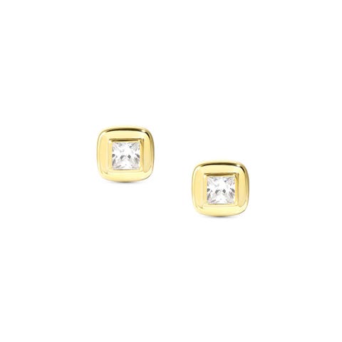Gold Domina Square earrings Earrings with  gold finish