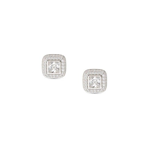 Domina Square earrings with Cubic Zirconia Earrings with Cubic Zirconia pavé